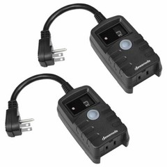 DEWENWILS Sensor Timer Weatherproof Countdown Photocell Plug in Timer 2 Pack
