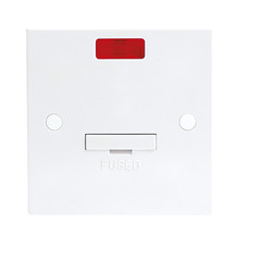Knightsbridge ST6000N – 13A Fuse Outlet Unit With Flex Outlet And Neon Plate