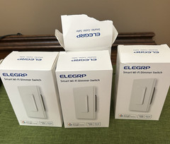 ELEGRP 3 pack Three Way Smart Dimmer Light Switches DTR30, 2.4GHz Wi-Fi, Black