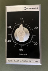 Intermatic 1 Hour Spring Wound Timer Wall Switch Silver Auto Shut Off
