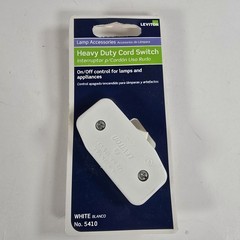Leviton Heavy Duty Cord Switch 5410 White On And Off Control