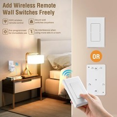 Wireless Wall Switch Remote Control Outlet No Wiring Needed 100ft Rf Range Prepr
