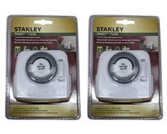 2X – Stanley TIMEIT TWIN 2 Outlet Daily Mechanical Timer TM425