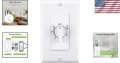 Wall Timer Switch for Exhaust Fan & Lights – Flexible 2-60 Minute Settings