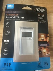 GE My Touch Smart Simple Set In-Wall Programmable Digital Timer White 26893