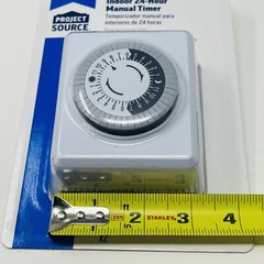 Project Source Indoor 24 Hour Manual Timer 0224879 Outlet Lighting Decoration