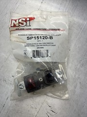 NSi Toggle Switch W/ Neon Pilot Light, One Single Pole 15 Amp 120V Toggle New