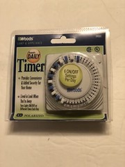 Woods Timer 59355, 6 On-Off Settings Per 24 Hours @A