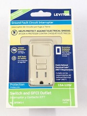 NEW LEVITON GFSW1-I Tamper Resistant Switch & GFCI Outlet Ivory