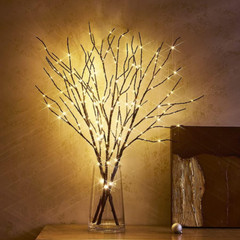30” Lighted Brown Twig Branches with 150 LED Fairy Lights & Timer