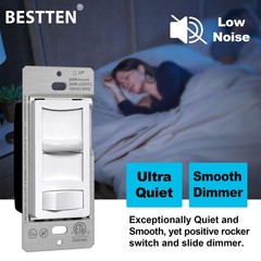 BESTTEN 6 Pack Super Slim Dimmer Switch, Single Pole or 3-Way, Dimmable Light Sw