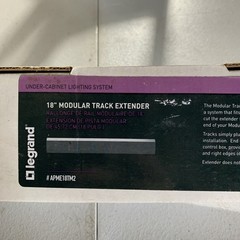 Legrand Modular Track Extender Titanium 18 in APME18TM2 Kitchen Wall
