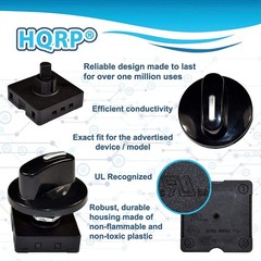 Rotary Switch 4-Position 3-Speed 120V-250V, 10A Fan Heater Speed Selector