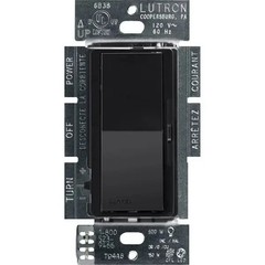 Lutron Diva LED+ Dimmer – Single Pole / 3-Way – 150W Max – Black – DVCL-153P-BL