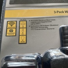 Defiant 3-Pk Wireless Indoor/Outdoor Remote Control Switch with 3 Receivers