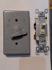 Water Tight Exterior Switch And Cover Single Pole Or 3 Way Grey