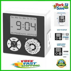 Listed 24-Hour Programmable Outlet Timer with 48 Configurable Settings