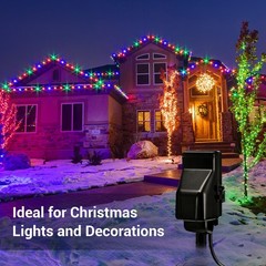 DEWENWILS Smart Outdoor Outlet WiFi Timer for Holiday Halloween Decorations