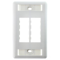 ORTRONICS OR-40300546 TRACJACK 4-PORT SINGLE GANG FACEPLATE, WHITE, (20 PACK)
