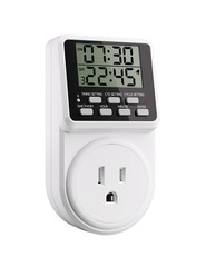 Digital Infinite Repeat Cycle Intermittent Timer Plug for Electrical Outlet, 24