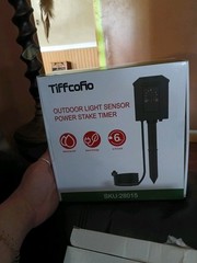 Outdoor Light Sensor and Timer Power Outlet Hub Stake 6ft (28015)
