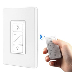 Dimmer Switch, Remote Light Switch with Wireless Remote Control, Single Pole Sma