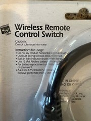 NWT Remote Control Wireless Switch Commercial Electric 202-620 INDOOR/OUTDOOR