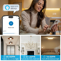 Wireless Dimmer Switch, Remote Light Switch and Receiver Kit, Compatible with Al