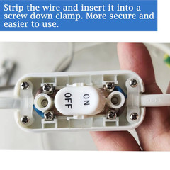 2PCS Inline Cord Switch, On/Off Lamp Control Appliance Switch Rocker AC120V 10A,