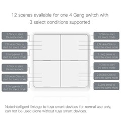 Gang Wireless Scene Switch Compact Design For Smart Home Setup Easy To Use