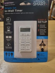 My Touch Smart In Wall Digital Timer & Enerlites 2-Gang 24-Hours White #25055