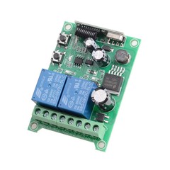2 Channel Wireless Remote Control Switch, DC 12V-48V, 433Mhz for Electric Doors