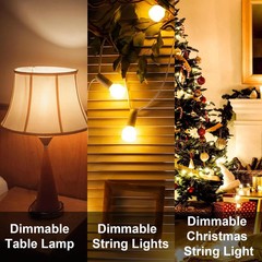 Outdoor Dimmer for String Lights,350 W String Light Dimmer Switch,100 FT Remote