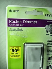 Leviton Decora Slide Dimmer for 300W LED/CFL 600W Incandescent White DSL06