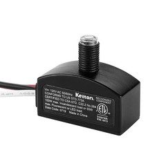 Keilton 120V AC Dusk to Dawn Photocell Light Sensor, 1 Pack, Black