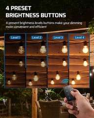 DEWENWILS Outdoor Dimmer for String Lights, 125V, 100FT Remote Control Range,