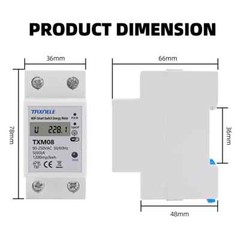 60A Circuit Breaker Timer Smart Switch WIFI For TUYA Energy Meter Current Limit