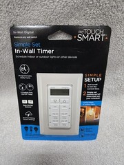 New My Touch Smart Indoor Timer In Wall Simple Set Digital Programmable White