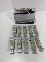 10 Hubbell RESIDENTIAL Ivory Single Pole Toggle Wall Light Switches 15A RS115I
