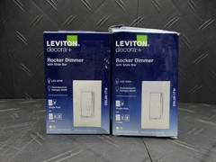 Leviton Decora Slide Dimmer Switch Dimmable LED White/Light Almond (Lot of 2)