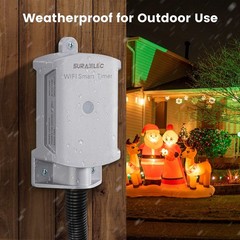 15 AMP WiFi Smart Timer Switch for Outdoor Use, 120V Pool & Landscape Lighting,