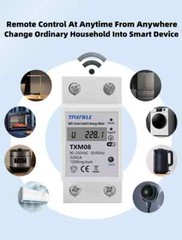 60A Circuit Breaker Timer Smart Switch WIFI For TUYA Energy Meter Current Limit