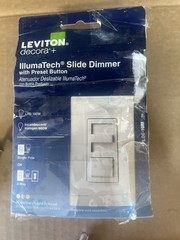 Leviton IPL06-10M IllumaTech Slide Dimmer in White With Preset Button