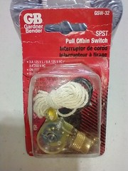Gardner Bender Brass Pull Chain Switch SPST On/Off GSW-32 NEW
