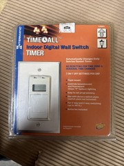 Indoor Digital Wall Switch Timer, Flush Mount, Incandescent/Fluorescent Lighting