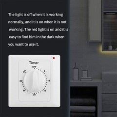 86 Panel Mechanical Countdown Timer Switches for Fan, Water Heaters, Pump