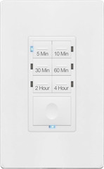 4-Hour Countdown Timer Switch, 5-10-30-60 Min, 2-4 Hour, for Bathroom Fans, Ligh