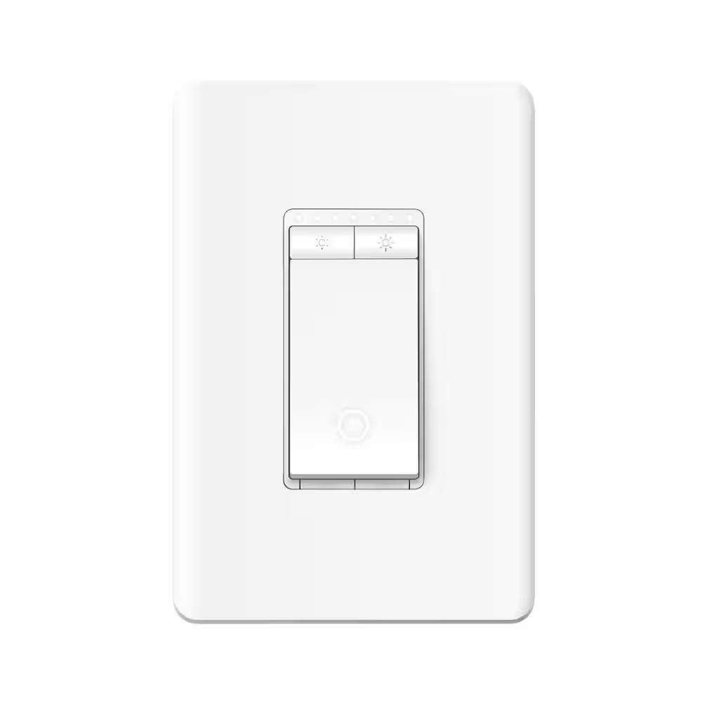 Smart Wi-Fi Light Dimmer Switch with Matter, White, 2-Year Limited Warranty