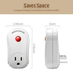 Remote Control Outlet, Wireless Electrical Plug Switch for Lights, Lamps, Fans,