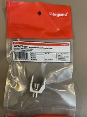 On Q Legrand WP3479-WH F Coaxial Connector WHITE Non Recessed Nickel Coupler